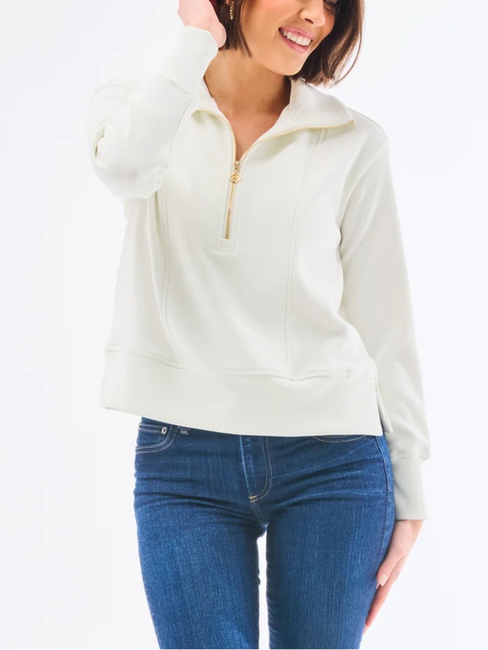Mary Square Ophelia Top | Ivory.  Size Medium
